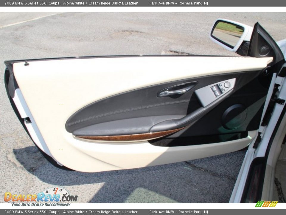 2009 BMW 6 Series 650i Coupe Alpine White / Cream Beige Dakota Leather Photo #8