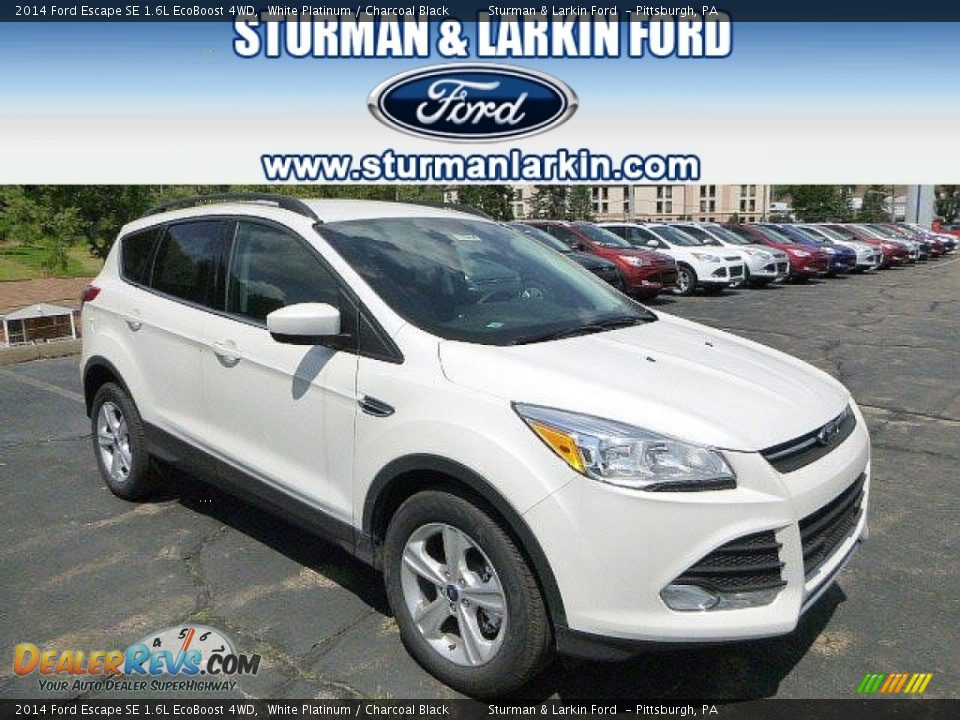 2014 Ford Escape SE 1.6L EcoBoost 4WD White Platinum / Charcoal Black Photo #1