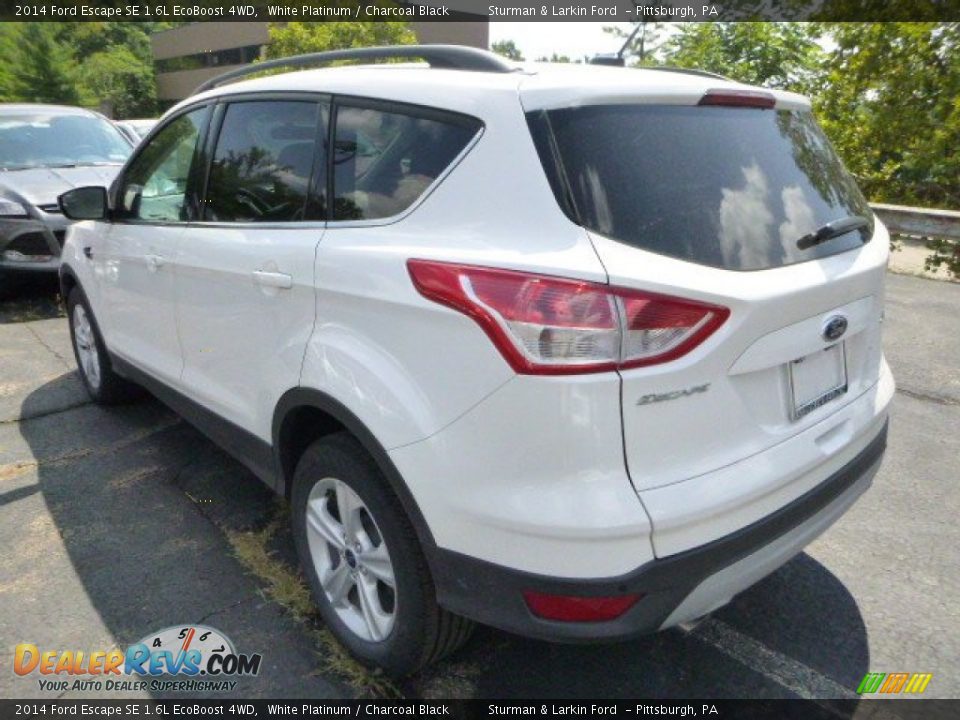 2014 Ford Escape SE 1.6L EcoBoost 4WD White Platinum / Charcoal Black Photo #4