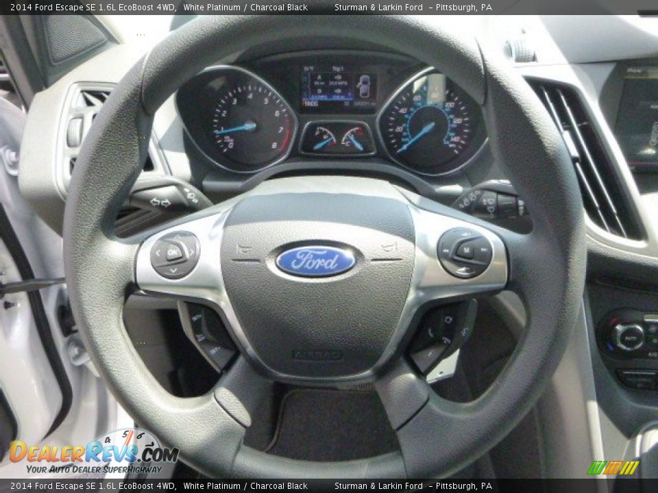 2014 Ford Escape SE 1.6L EcoBoost 4WD White Platinum / Charcoal Black Photo #11