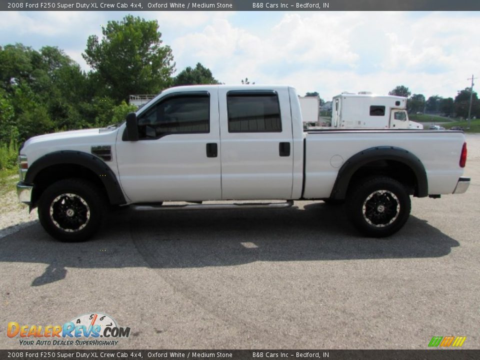 2008 Ford F250 Super Duty XL Crew Cab 4x4 Oxford White / Medium Stone Photo #1