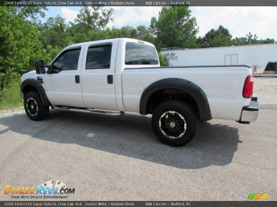 2008 Ford F250 Super Duty XL Crew Cab 4x4 Oxford White / Medium Stone Photo #5