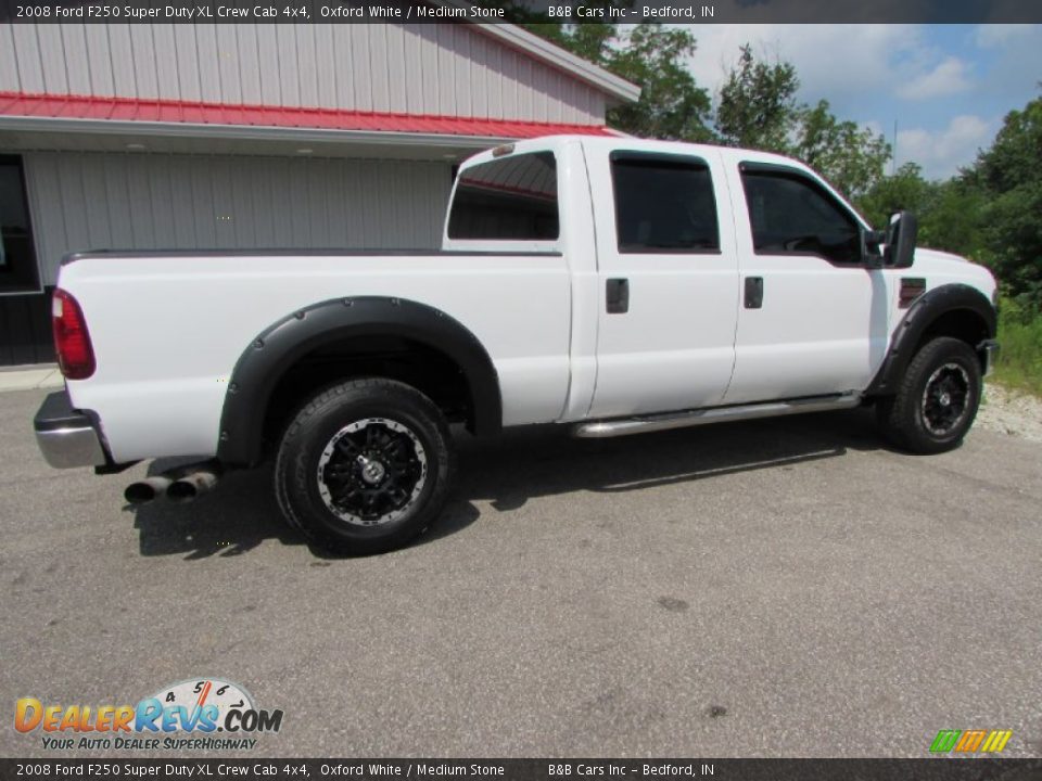 2008 Ford F250 Super Duty XL Crew Cab 4x4 Oxford White / Medium Stone Photo #6