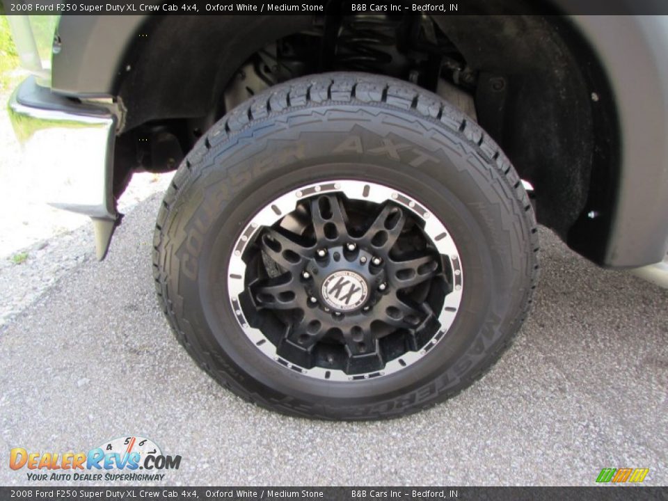 2008 Ford F250 Super Duty XL Crew Cab 4x4 Oxford White / Medium Stone Photo #9