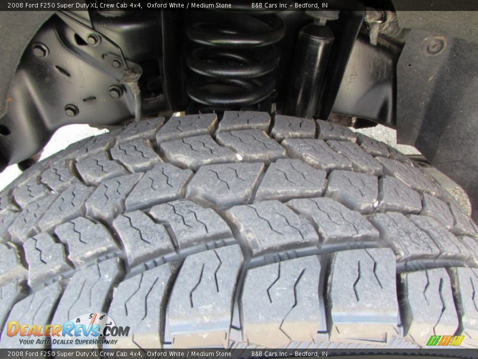 2008 Ford F250 Super Duty XL Crew Cab 4x4 Oxford White / Medium Stone Photo #10