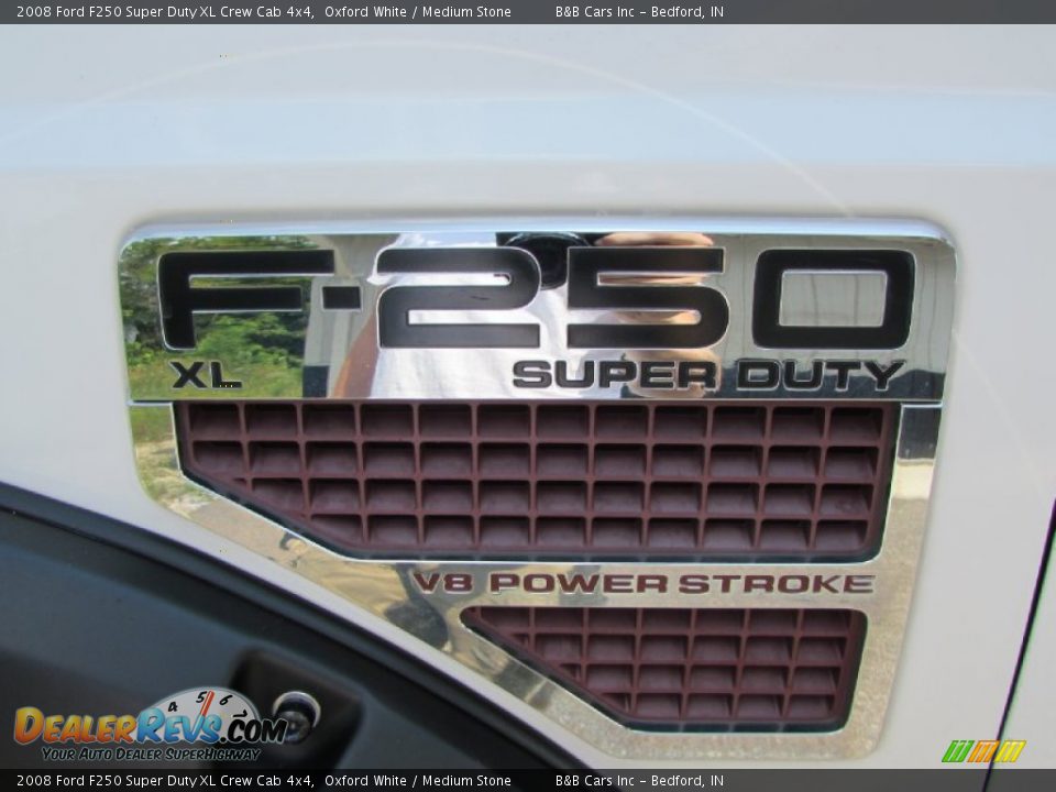 2008 Ford F250 Super Duty XL Crew Cab 4x4 Oxford White / Medium Stone Photo #11