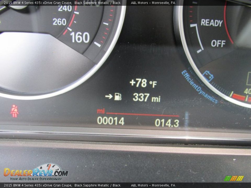 2015 BMW 4 Series 435i xDrive Gran Coupe Black Sapphire Metallic / Black Photo #20