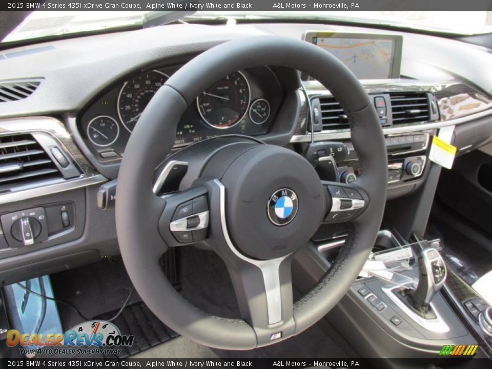 2015 BMW 4 Series 435i xDrive Gran Coupe Steering Wheel Photo #14