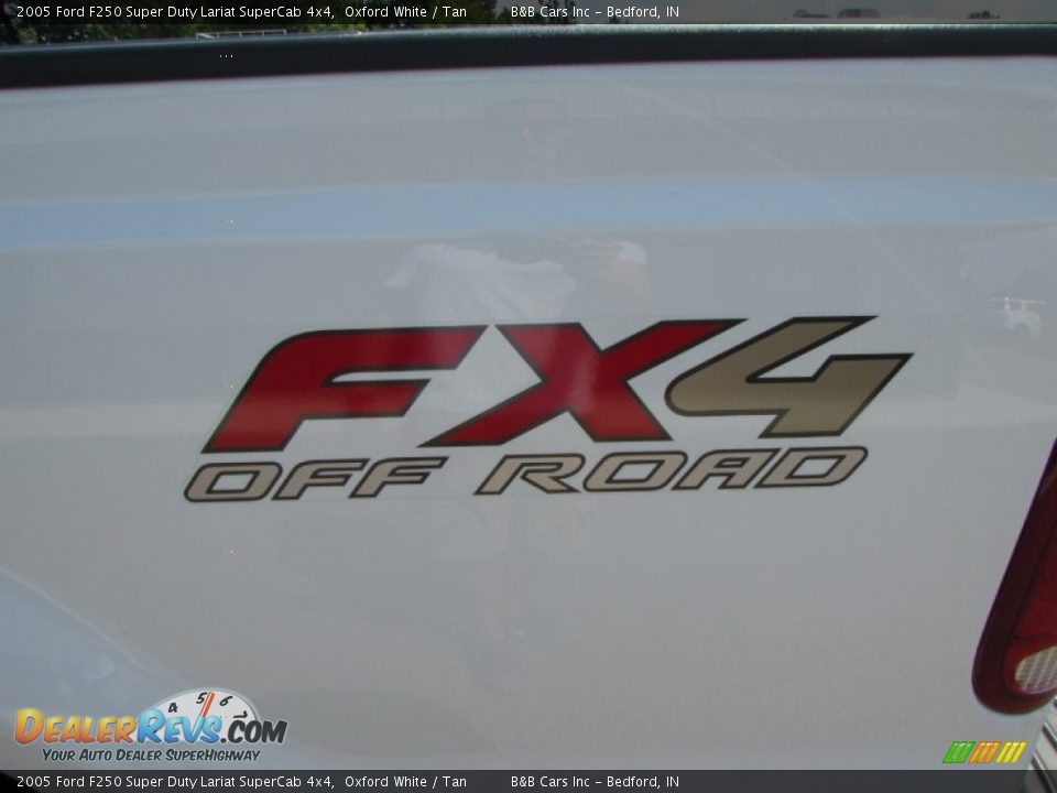 2005 Ford F250 Super Duty Lariat SuperCab 4x4 Oxford White / Tan Photo #14