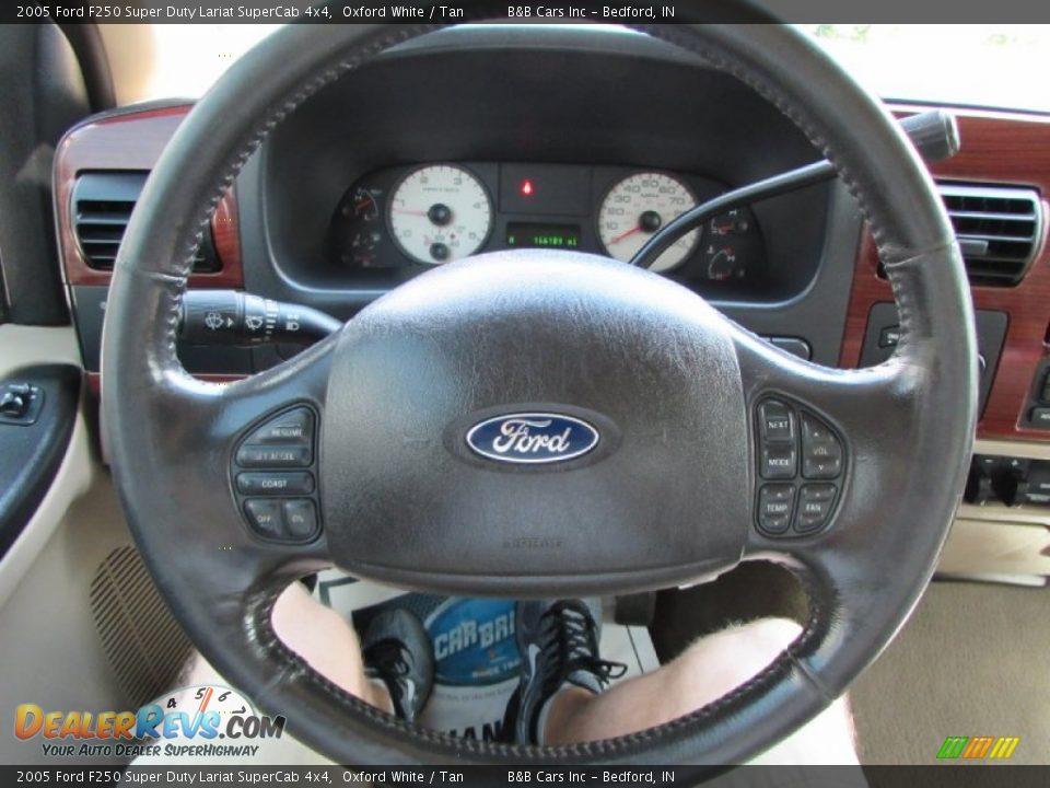 2005 Ford F250 Super Duty Lariat SuperCab 4x4 Oxford White / Tan Photo #36