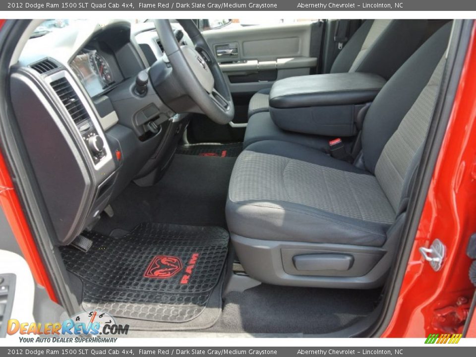 2012 Dodge Ram 1500 SLT Quad Cab 4x4 Flame Red / Dark Slate Gray/Medium Graystone Photo #8