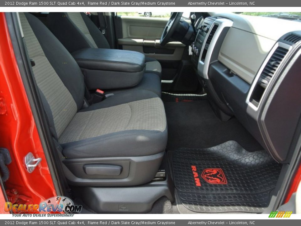 2012 Dodge Ram 1500 SLT Quad Cab 4x4 Flame Red / Dark Slate Gray/Medium Graystone Photo #21