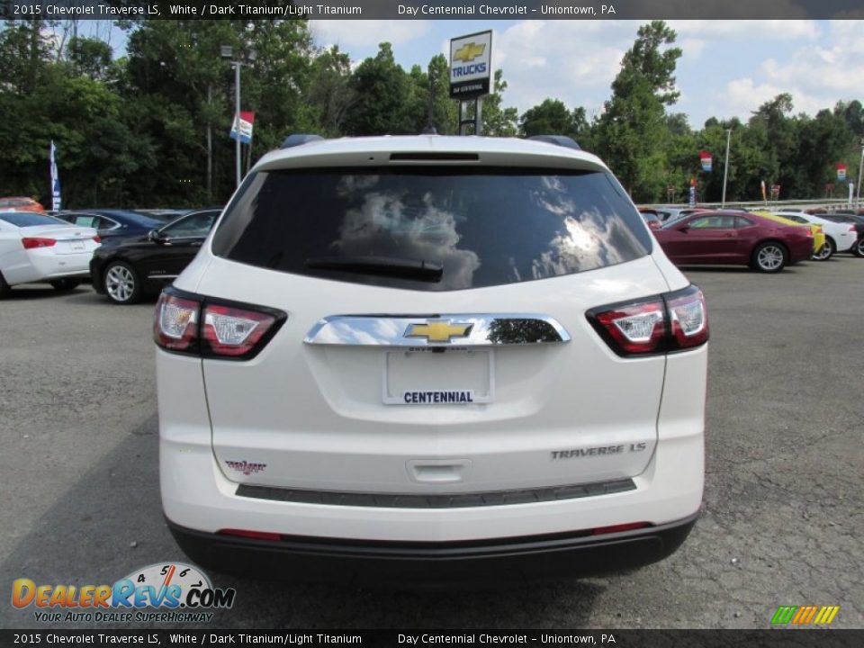 2015 Chevrolet Traverse LS White / Dark Titanium/Light Titanium Photo #5