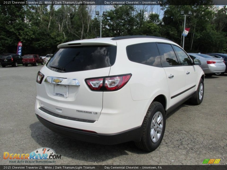 2015 Chevrolet Traverse LS White / Dark Titanium/Light Titanium Photo #6