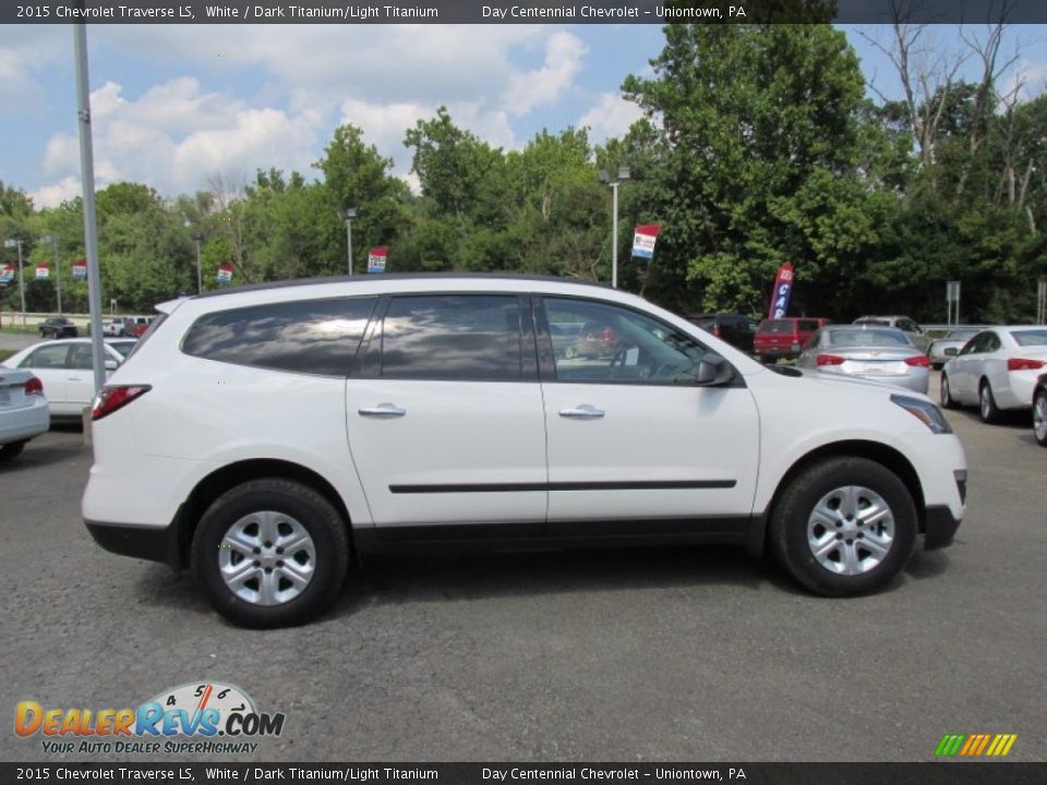 2015 Chevrolet Traverse LS White / Dark Titanium/Light Titanium Photo #7