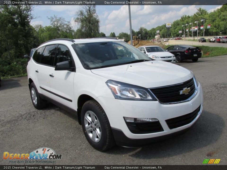 2015 Chevrolet Traverse LS White / Dark Titanium/Light Titanium Photo #8