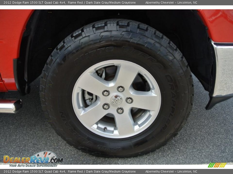 2012 Dodge Ram 1500 SLT Quad Cab 4x4 Flame Red / Dark Slate Gray/Medium Graystone Photo #28