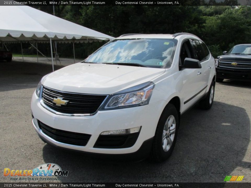 2015 Chevrolet Traverse LS White / Dark Titanium/Light Titanium Photo #10