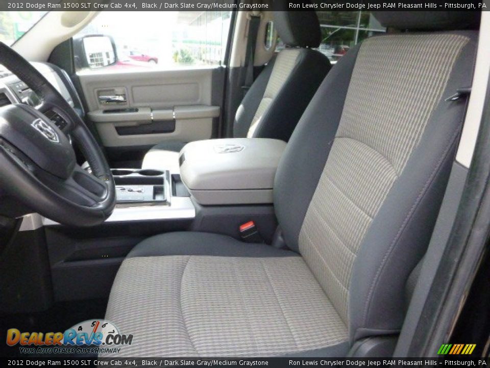 2012 Dodge Ram 1500 SLT Crew Cab 4x4 Black / Dark Slate Gray/Medium Graystone Photo #10