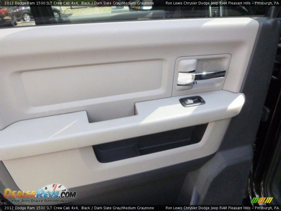 2012 Dodge Ram 1500 SLT Crew Cab 4x4 Black / Dark Slate Gray/Medium Graystone Photo #13