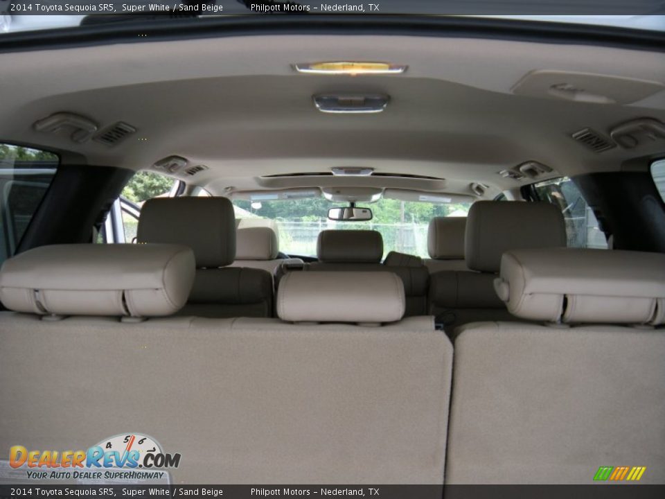 2014 Toyota Sequoia SR5 Super White / Sand Beige Photo #20