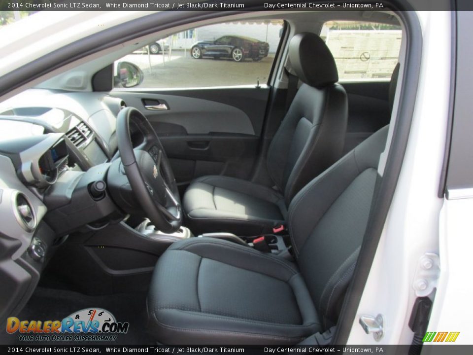 2014 Chevrolet Sonic LTZ Sedan White Diamond Tricoat / Jet Black/Dark Titanium Photo #12