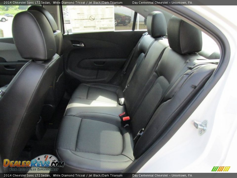 2014 Chevrolet Sonic LTZ Sedan White Diamond Tricoat / Jet Black/Dark Titanium Photo #13