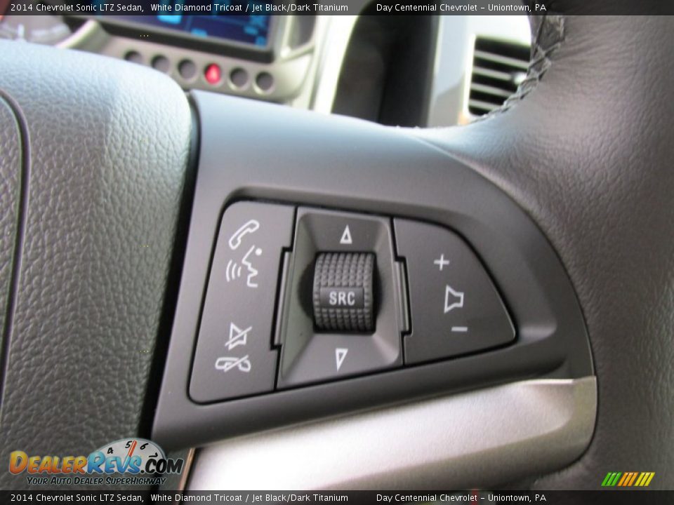 2014 Chevrolet Sonic LTZ Sedan White Diamond Tricoat / Jet Black/Dark Titanium Photo #17