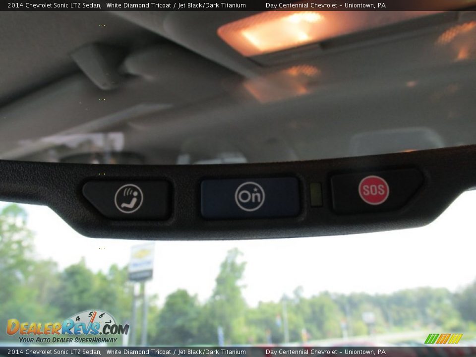 2014 Chevrolet Sonic LTZ Sedan White Diamond Tricoat / Jet Black/Dark Titanium Photo #18