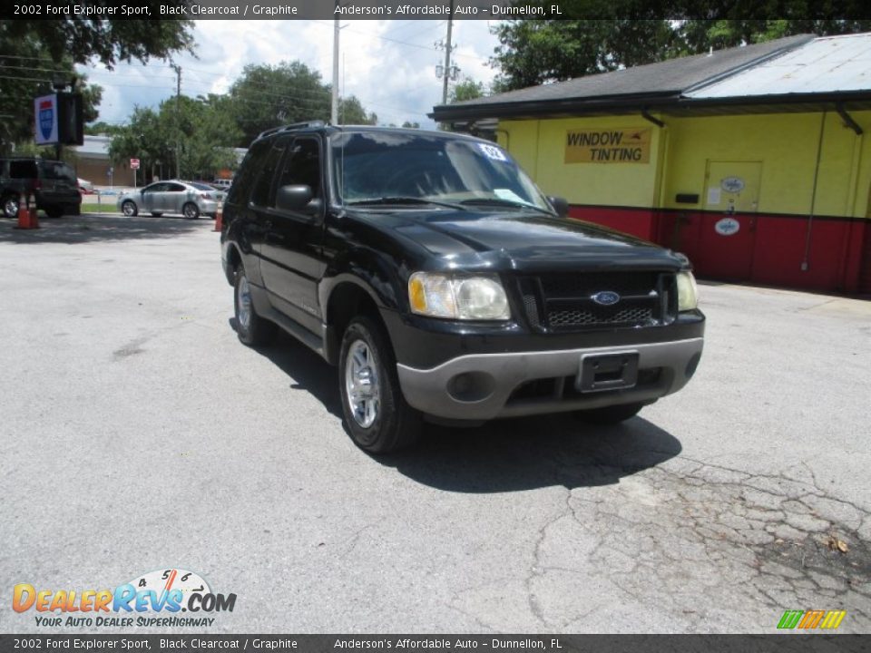 2002 Ford Explorer Sport Black Clearcoat / Graphite Photo #1