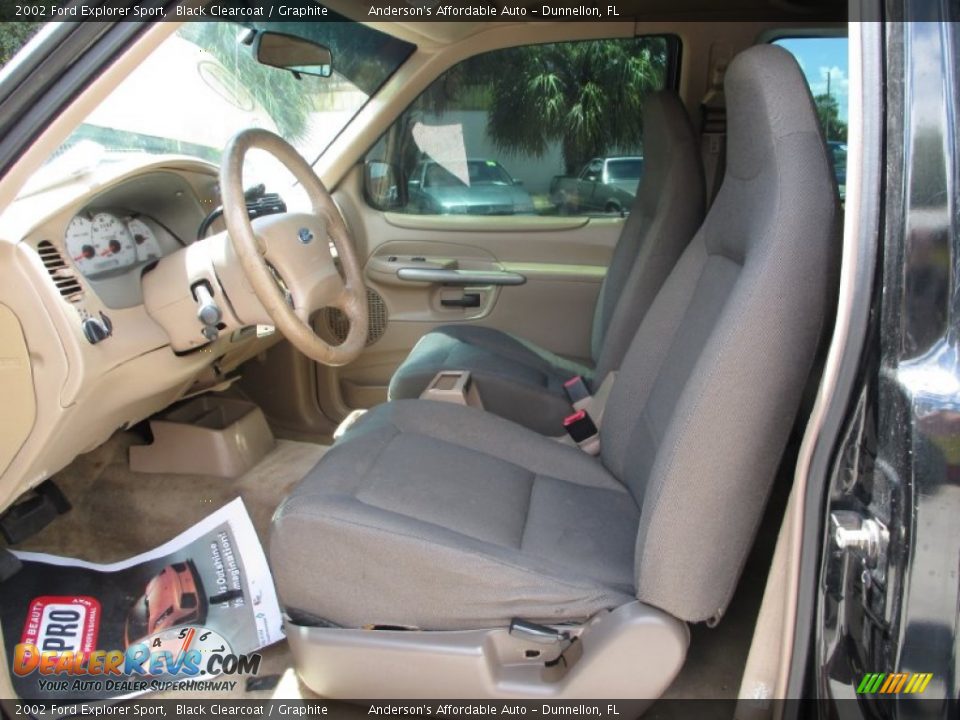 2002 Ford Explorer Sport Black Clearcoat / Graphite Photo #10