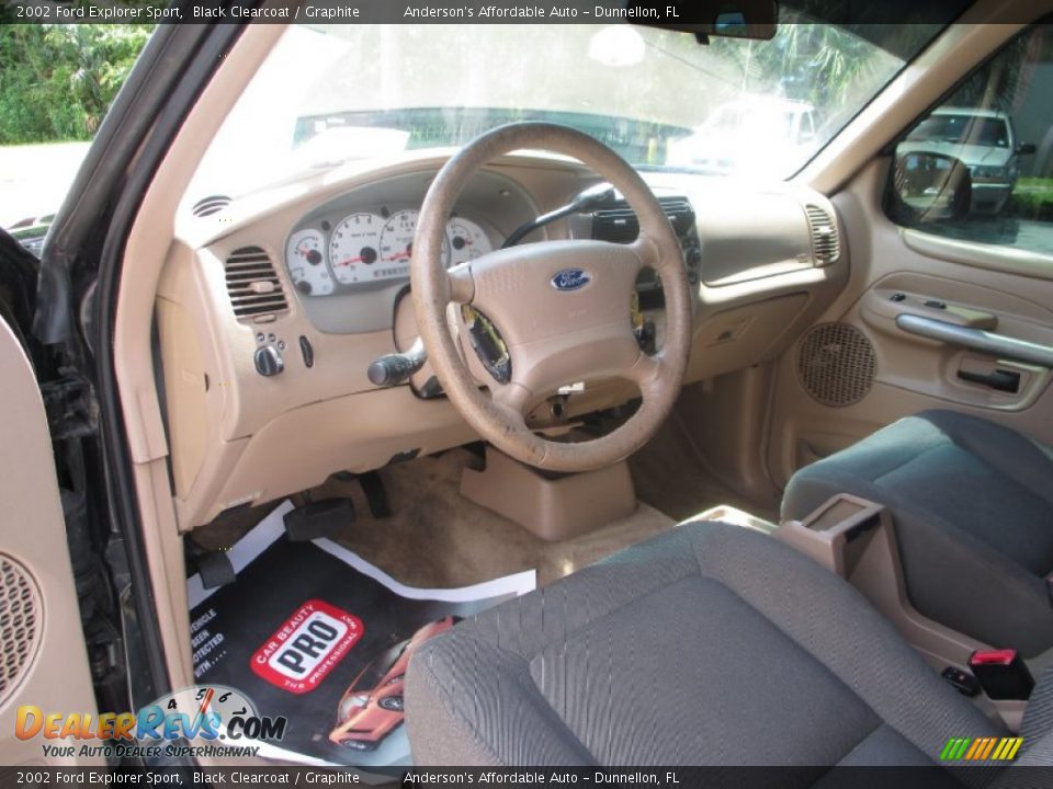 2002 Ford Explorer Sport Black Clearcoat / Graphite Photo #11