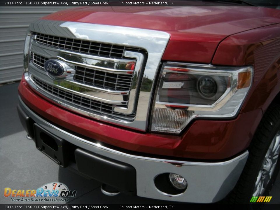 2014 Ford F150 XLT SuperCrew 4x4 Ruby Red / Steel Grey Photo #10