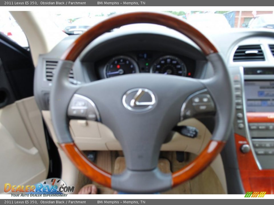 2011 Lexus ES 350 Obsidian Black / Parchment Photo #9