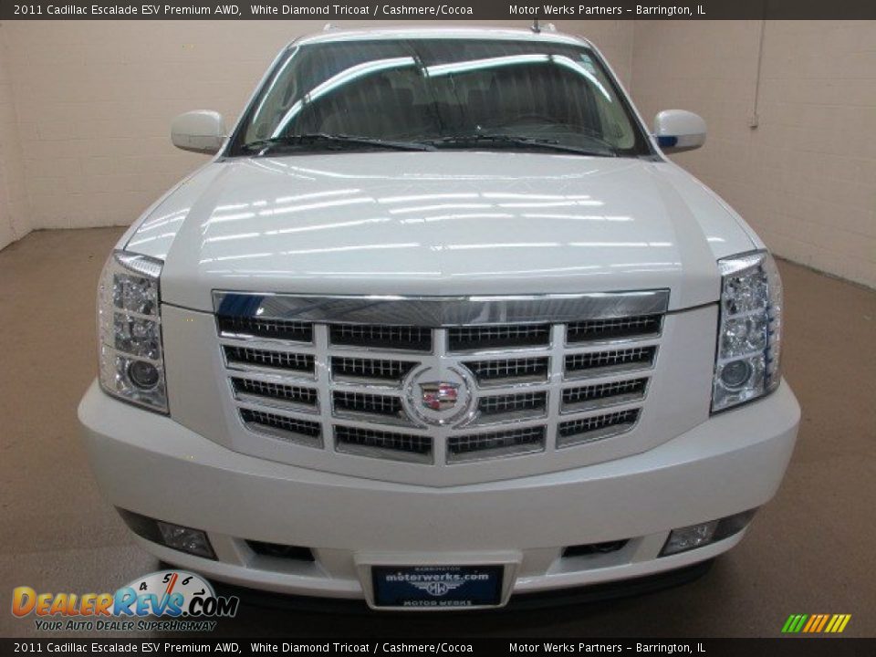 2011 Cadillac Escalade ESV Premium AWD White Diamond Tricoat / Cashmere/Cocoa Photo #2