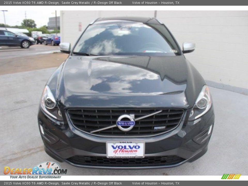 2015 Volvo XC60 T6 AWD R-Design Savile Grey Metallic / R-Design Off Black Photo #2