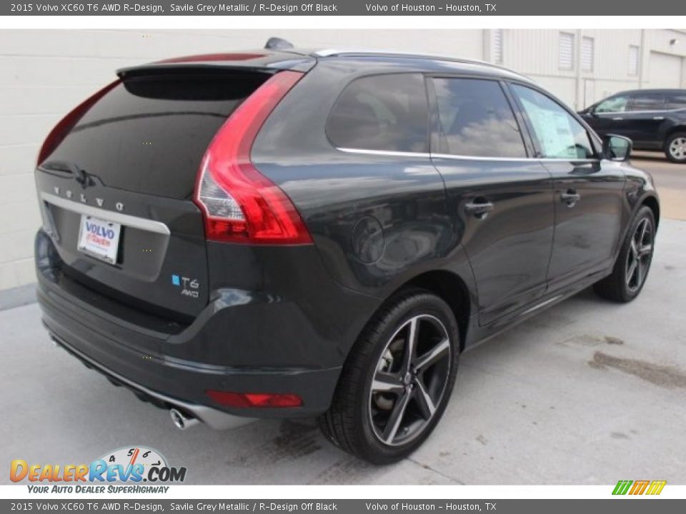 2015 Volvo XC60 T6 AWD R-Design Savile Grey Metallic / R-Design Off Black Photo #5