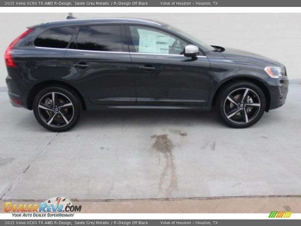 2015 Volvo XC60 T6 AWD R-Design Savile Grey Metallic / R-Design Off Black Photo #6