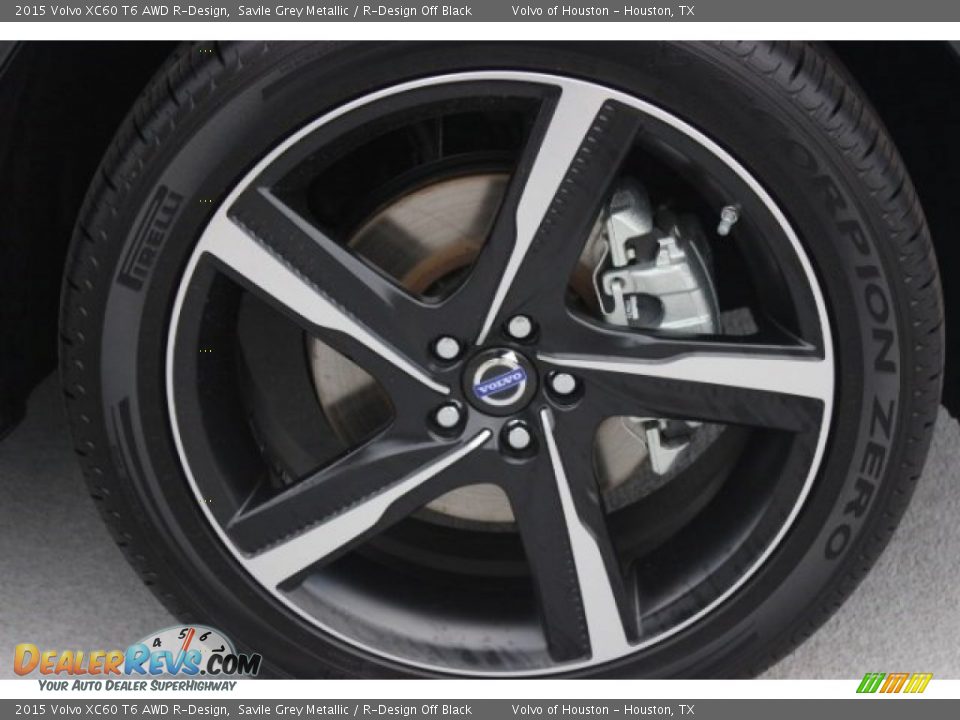 2015 Volvo XC60 T6 AWD R-Design Savile Grey Metallic / R-Design Off Black Photo #7