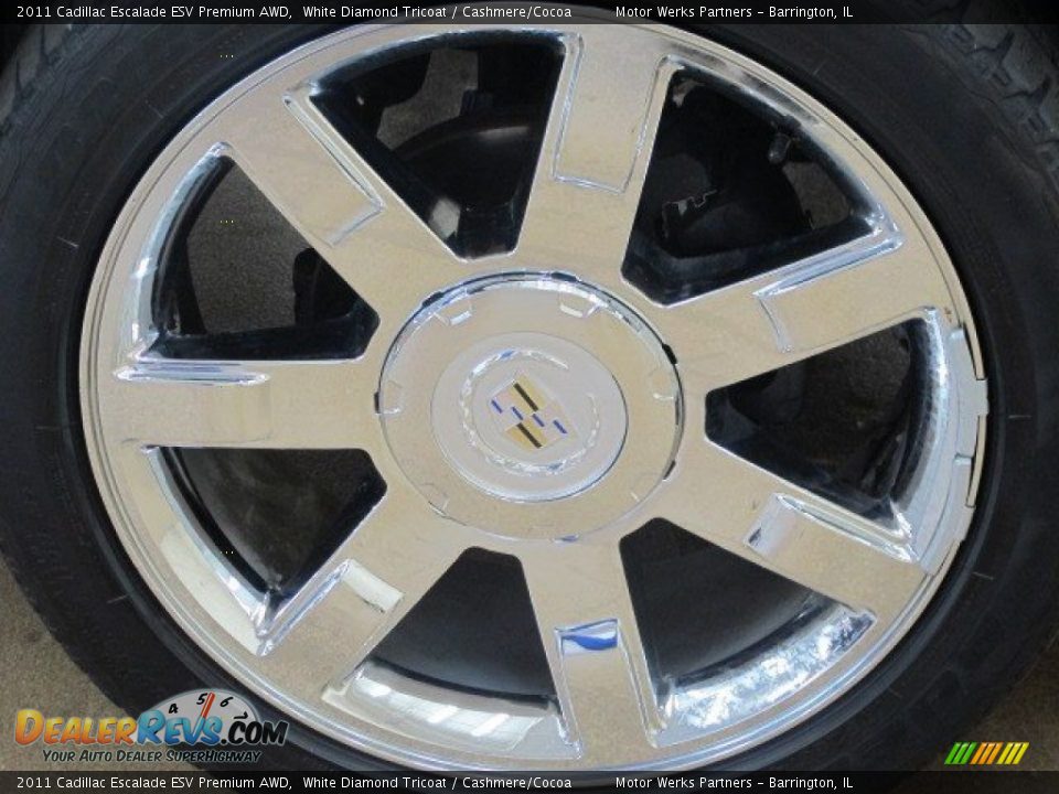 2011 Cadillac Escalade ESV Premium AWD White Diamond Tricoat / Cashmere/Cocoa Photo #11
