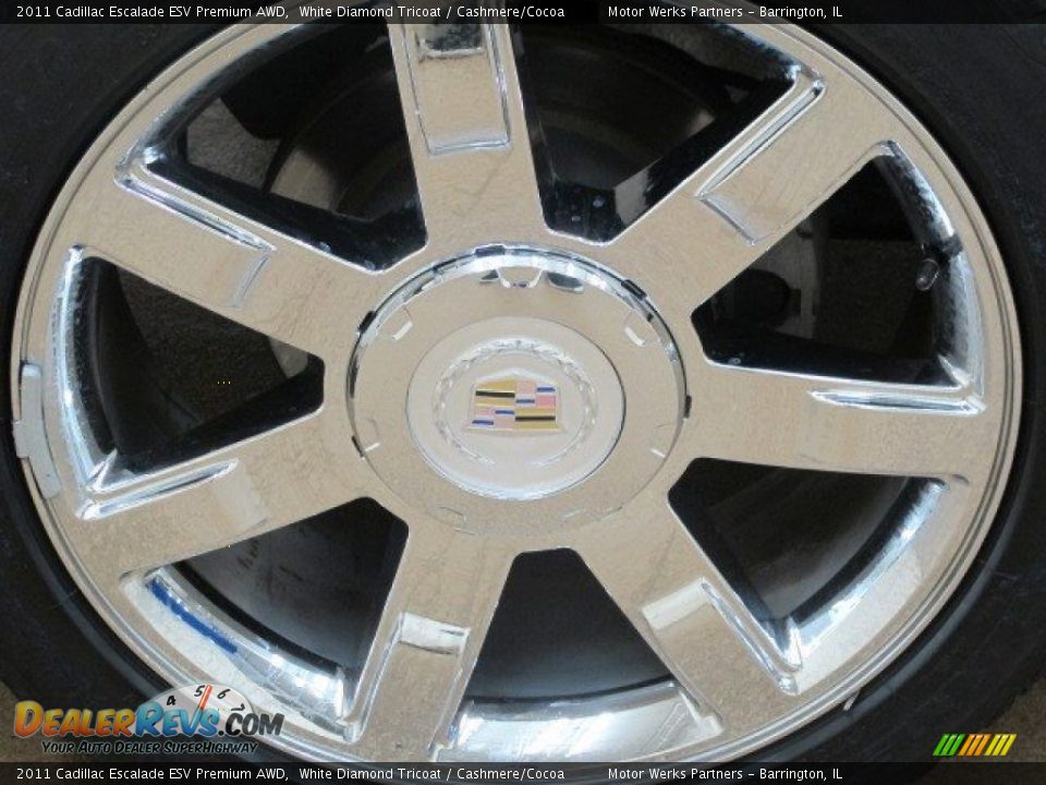 2011 Cadillac Escalade ESV Premium AWD White Diamond Tricoat / Cashmere/Cocoa Photo #13