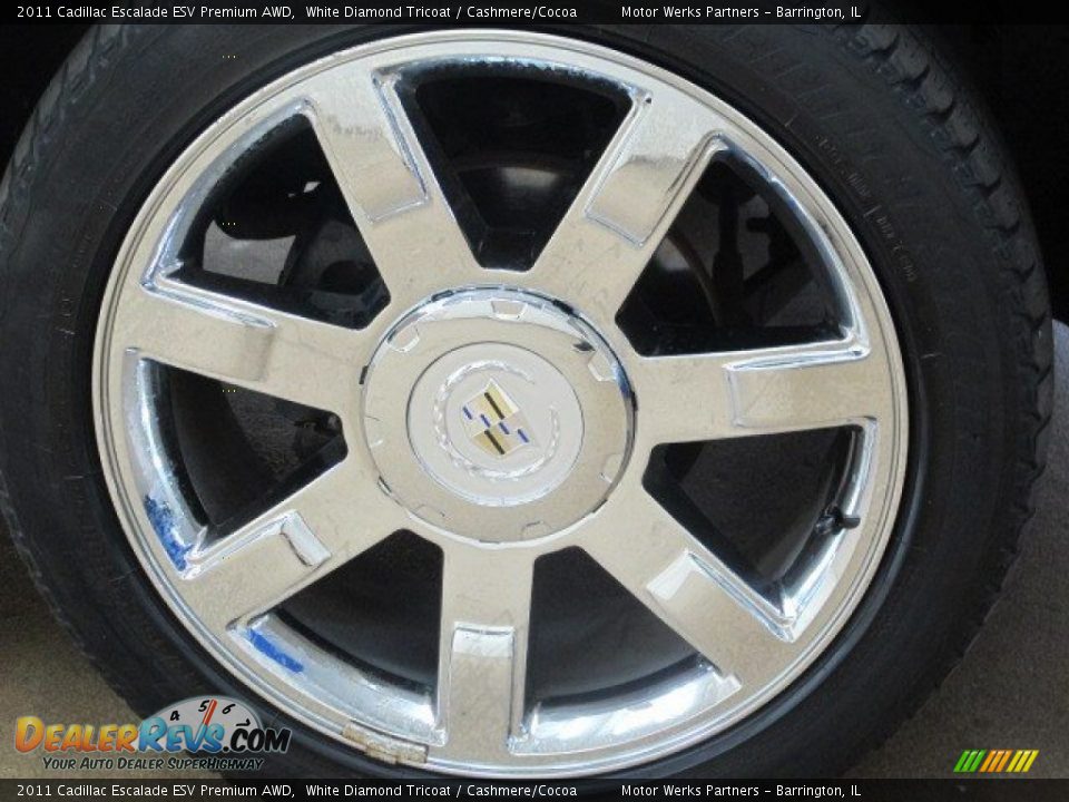 2011 Cadillac Escalade ESV Premium AWD White Diamond Tricoat / Cashmere/Cocoa Photo #14
