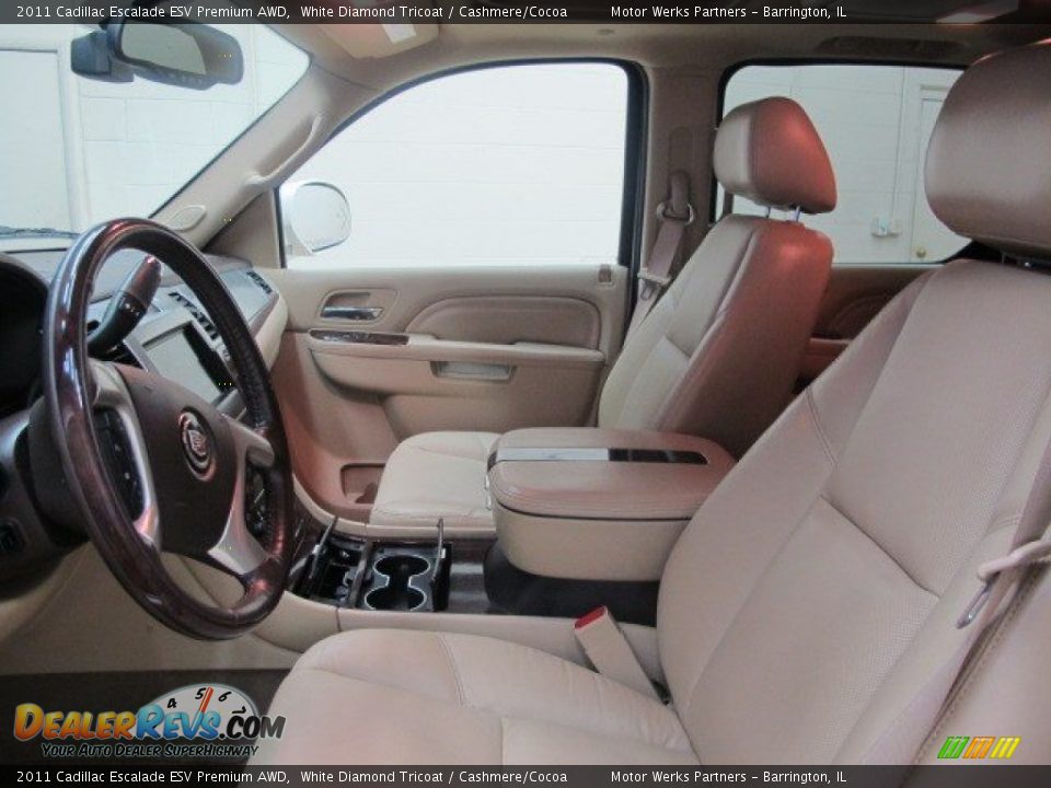 2011 Cadillac Escalade ESV Premium AWD White Diamond Tricoat / Cashmere/Cocoa Photo #15