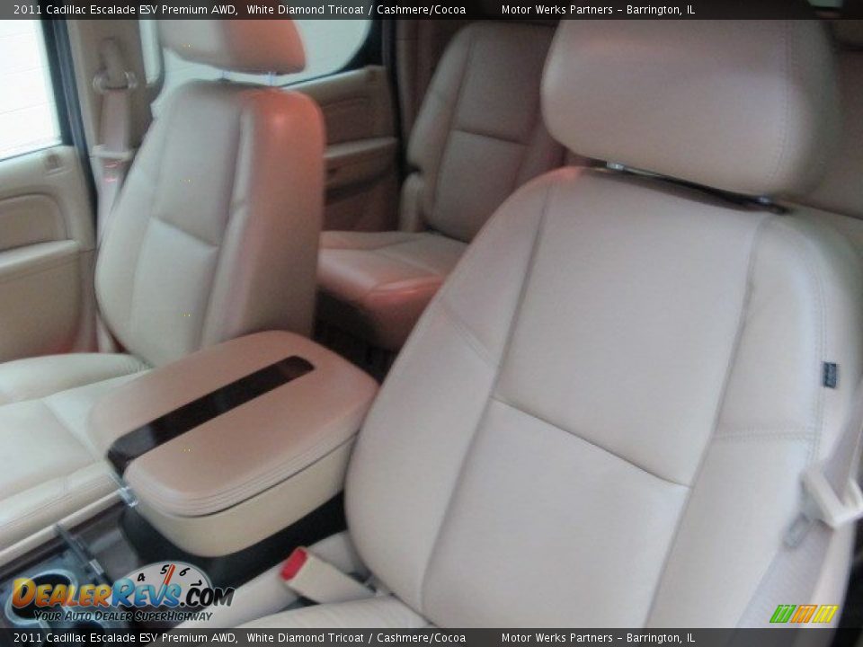 2011 Cadillac Escalade ESV Premium AWD White Diamond Tricoat / Cashmere/Cocoa Photo #16