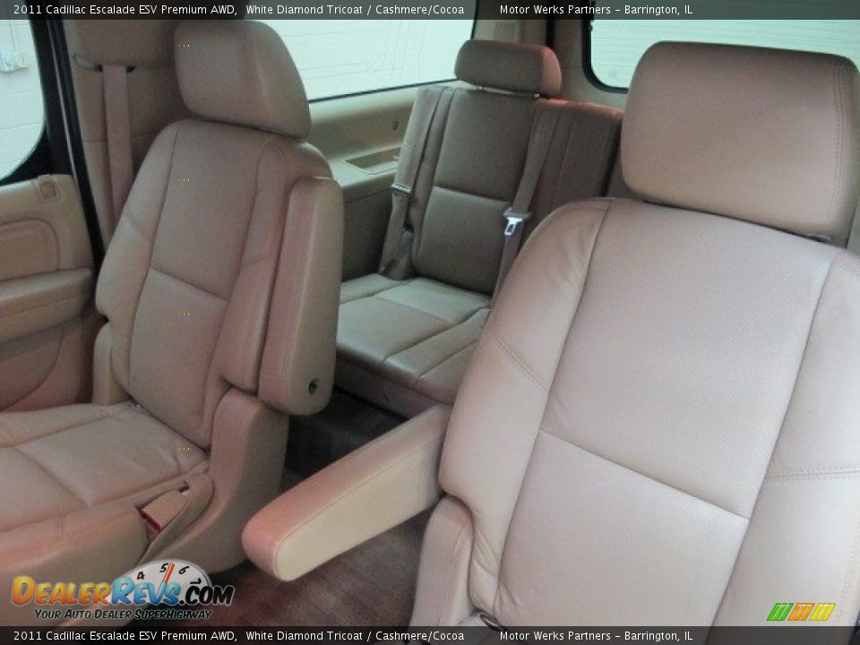 2011 Cadillac Escalade ESV Premium AWD White Diamond Tricoat / Cashmere/Cocoa Photo #17