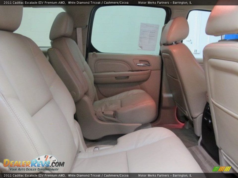 2011 Cadillac Escalade ESV Premium AWD White Diamond Tricoat / Cashmere/Cocoa Photo #20