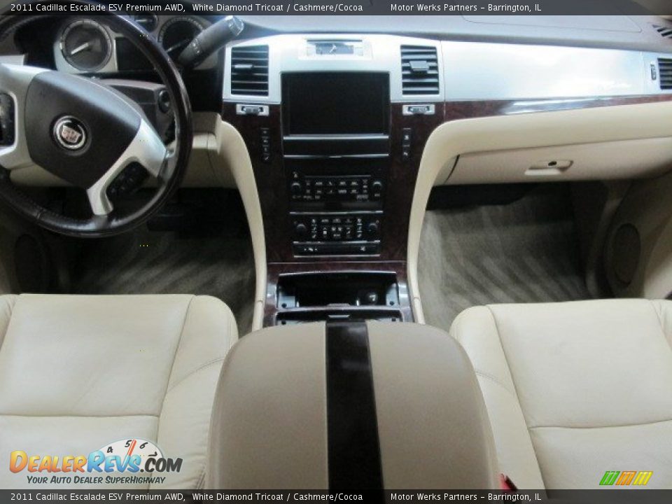 2011 Cadillac Escalade ESV Premium AWD White Diamond Tricoat / Cashmere/Cocoa Photo #25