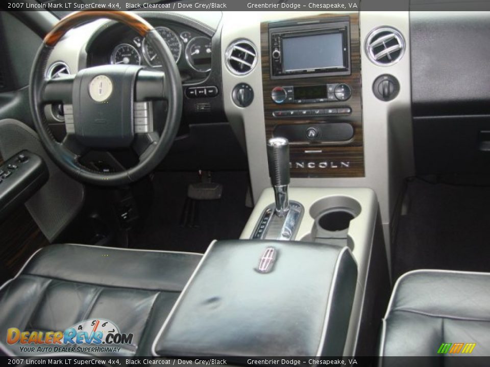 2007 Lincoln Mark LT SuperCrew 4x4 Black Clearcoat / Dove Grey/Black Photo #7