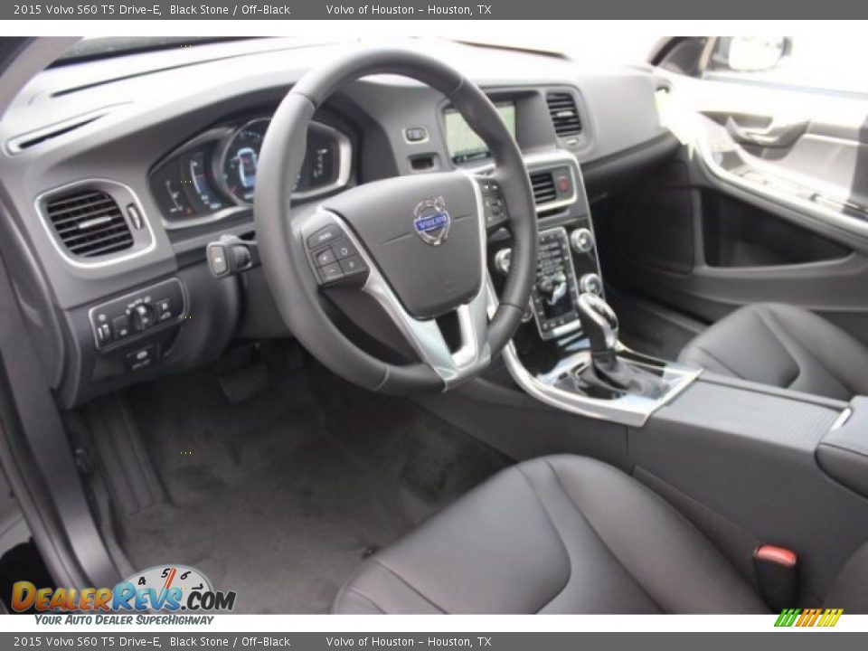 2015 Volvo S60 T5 Drive-E Black Stone / Off-Black Photo #9