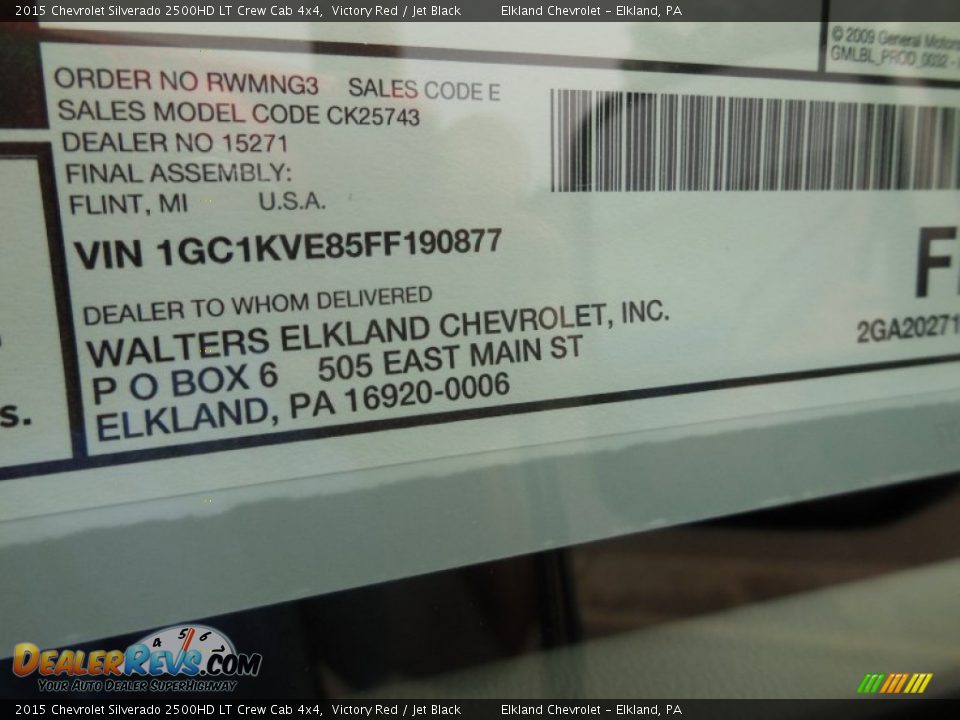 2015 Chevrolet Silverado 2500HD LT Crew Cab 4x4 Victory Red / Jet Black Photo #23